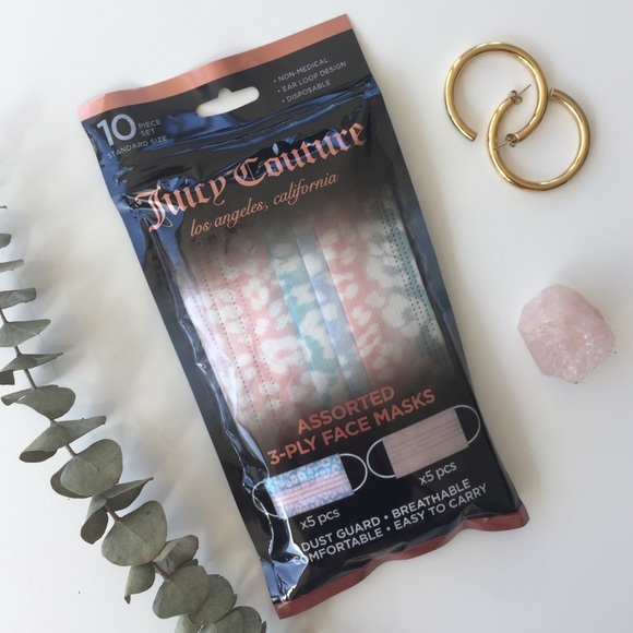 Juicy Couture Accessories - Juicy Couture Face Masks (Set of 10)